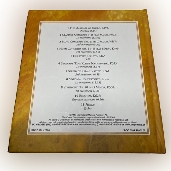 Mozart Musical Masterpieces CD and Biography - Picture 2 of 3